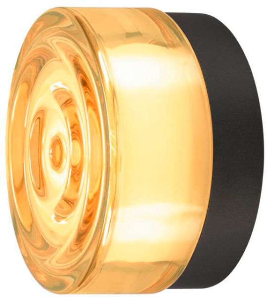 SLV CYFT WAVE, Wand- und Deckenaufbauleuchte, 2700/3000/4000 K, 6,5 W, PHASE, schwarz / amber