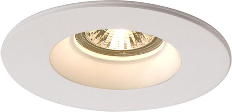 SLV PLASTRA Einbauleuchte, QPAR51, rund, weißer Gips, max. 35W