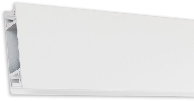 ISOLED Wandprofil Versa Up&Down für 12mm Flexstripes, mit 42x21.5mm Platz für Netzteil, weiß