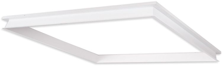 ISOLED Einbaurahmen rückversetzt weiß RAL 9016 für LED Panel 625x625