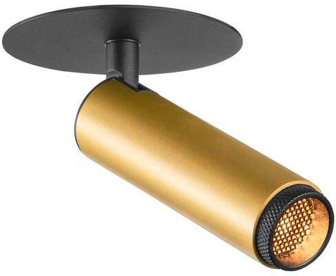 SLV GRIP! S, Deckeneinbauleuchte, PHASE, 2700 K, 29°, IP20, zylindrisch, gold / schwarz