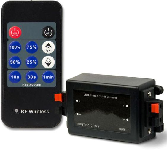 ISOLED LED Strip Funk PWM-Controller, 1 Kanal, 12-24V DC 8A, Nachlaufsteuerung