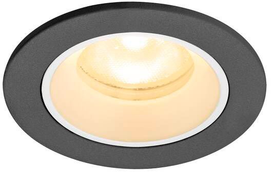 SLV NUMINOS® XS, Deckeneinbauleuchte, 3000 K, 55°, IP20, rund, schwarz / weiß