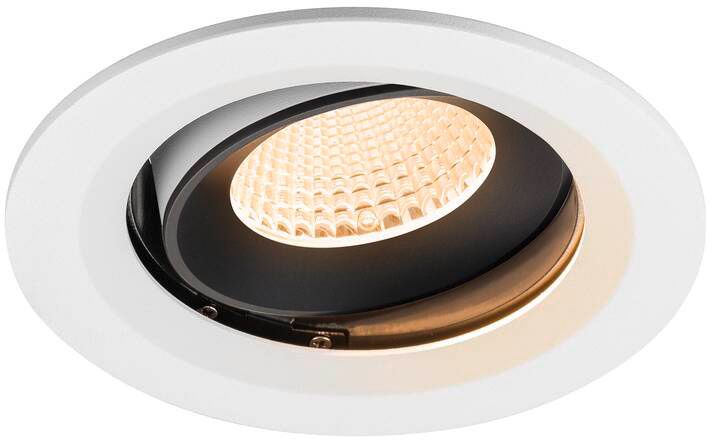 SLV NUMINOS® MOVE M, Deckeneinbauleuchte weiß/schwarz 2700 K 40°