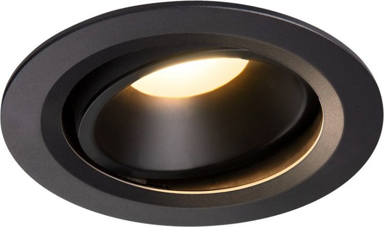 SLV NUMINOS® MOVE DL L, Indoor, luminaria empotrada de techo led negro/negro 3000 K 55 °