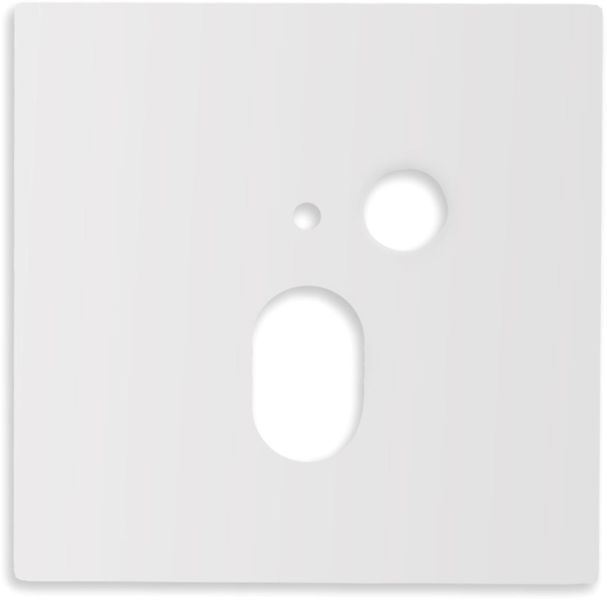 ISOLED Cover Aluminium eckig weiß, für Wandeinbauleuchte Sys-Wall68 mit PIR Sensor