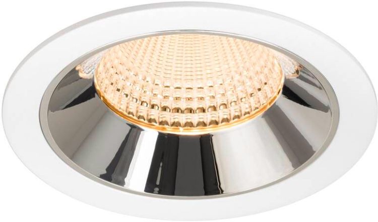 SLV NUMINOS® XL, Deckeneinbauleuchte weiß/chrom 2700 K 55°