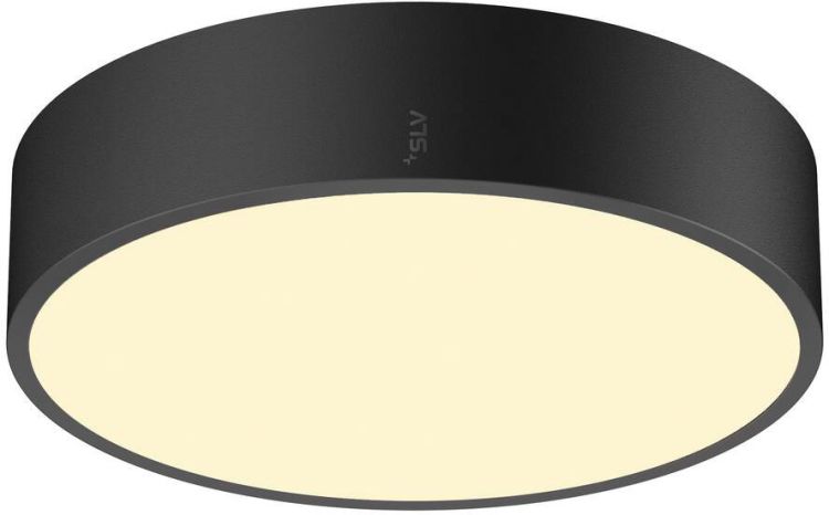 SLV MEDO® PRO 30, Wand- und Deckenaufbauleuchte, rund, 3000/4000K, 10W, DALI, Touch, 110°, schwarz
