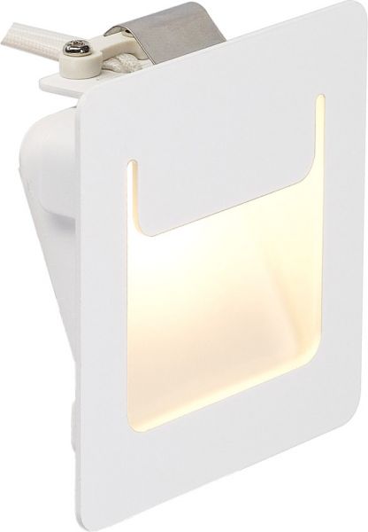 SLV DOWNUNDER PUR Einbauleuchte, eckig, weiss, 3,5W LED, warmweiss,