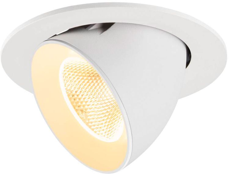 SLV NUMINOS® GIMBLE L, Deckeneinbauleuchte, 3000 K, 20°, IP20, rund, weiß