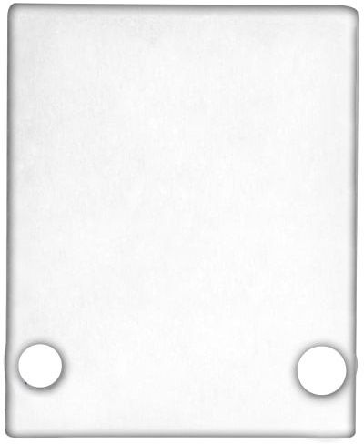 ISOLED Endkappe EC89W Aluminium weiß RAL 9003 für Profil HIDE SINGLE inkl. Schrauben