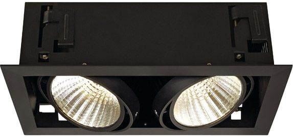 SLV KADUX 2 SET Einbauleuchte, LED, 3000K, xl, schwarz matt, 54W