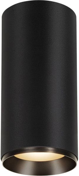 SLV NUMINOS® XL PHASE, Deckenaufbauleuchte schwarz 36W 3000K 24°