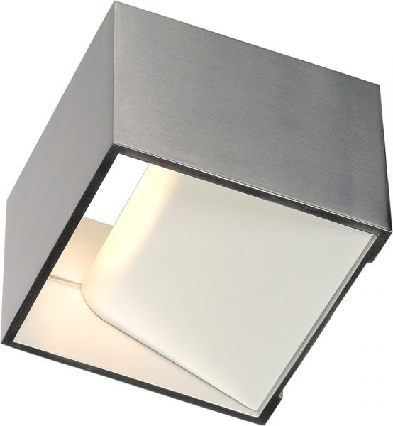 SLV LOGS IN Wandleuchte, eckig, aluminium brushed, 5W LED, 3000K