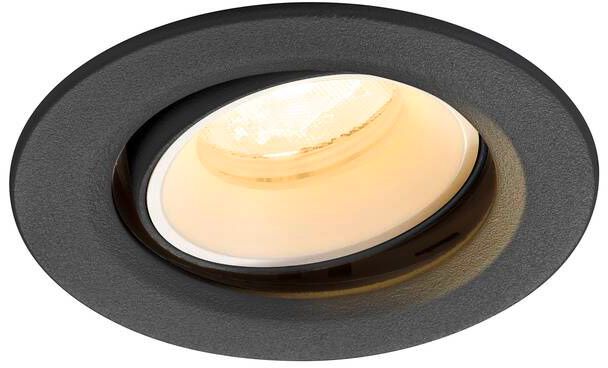 SLV NUMINOS® MOVE XS, Deckeneinbauleuchte, 4000 K, 40°, IP20, rund, schwarz / weiß