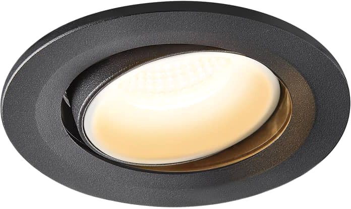 SLV NUMINOS® MOVE S, Deckeneinbauleuchte schwarz / weiß 3000K 40°