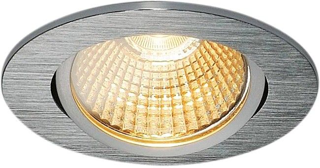 SLV NEW TRIA 68 I CS, Indoor LED Deckeneinbauleuchte alu 2700K rund
