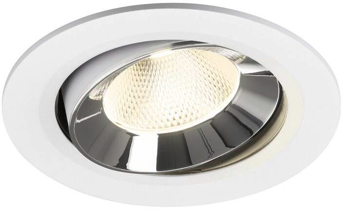 SLV NUMINOS® MOVE L, Deckeneinbauleuchte weiß/chrom 4000 K 20°