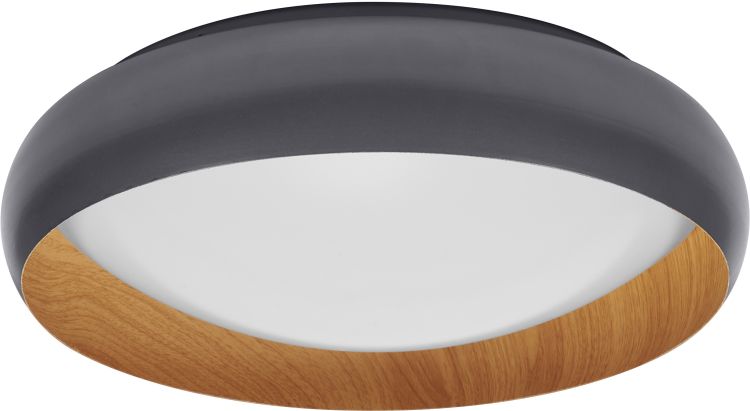 LEDVANCE Orbis Livia 430 mm 24 W 830 Click DIM Grau und Holzdekor