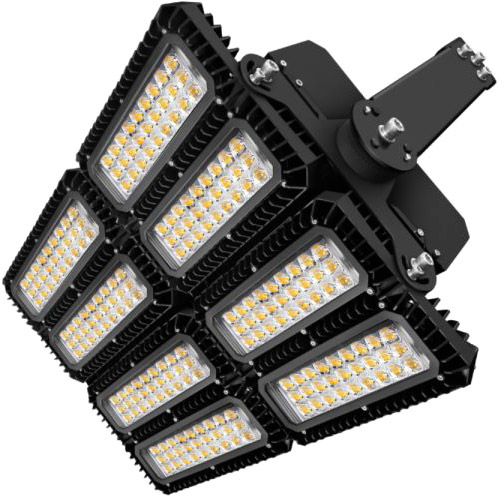 ISOLED LED Flutlicht 900W, 130x40° asymmetrisch, variabel, 1-10V dimmbar, neutralweiß, IP66