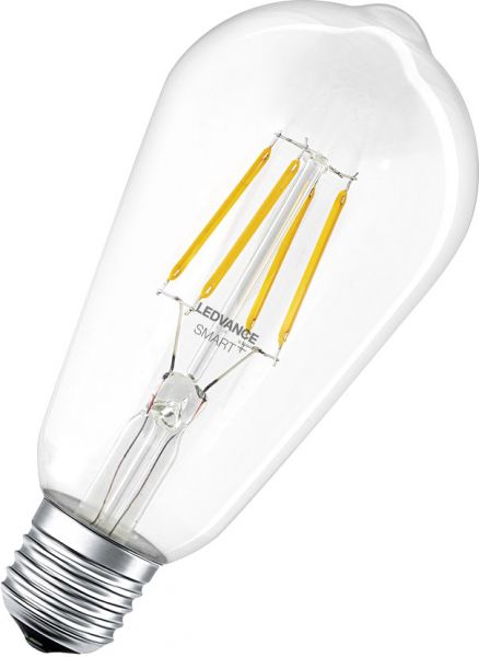 LEDVANCE Bluetooth SMART+ Filament Edison LED Lampe dimmbar (ex 60W) 6W / 2700K Warmweiß E27