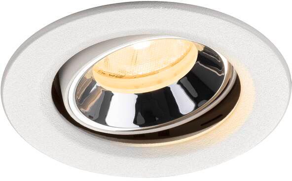 SLV NUMINOS® MOVE XS, Deckeneinbauleuchte weiß/chrom 3000 K 20°
