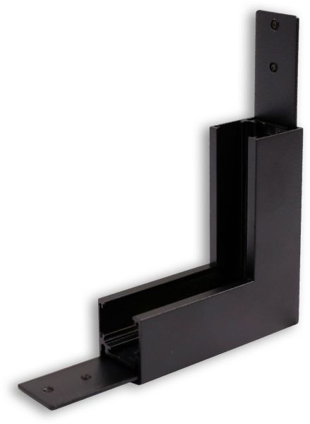 ISOLED Track48 Eckschiene 90° vertikal für Aufbauschiene flat, schwarz, nicht stromführend