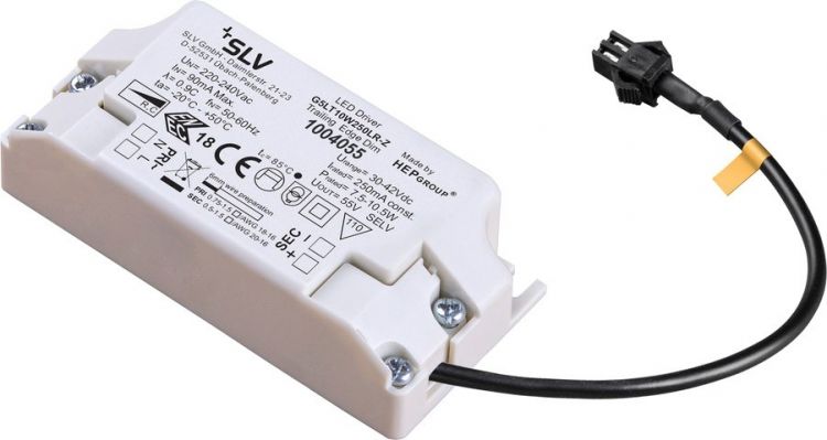 SLV Alimentation LED, intérieur, blanc, 250mA, 6,5-10W, variable Triac