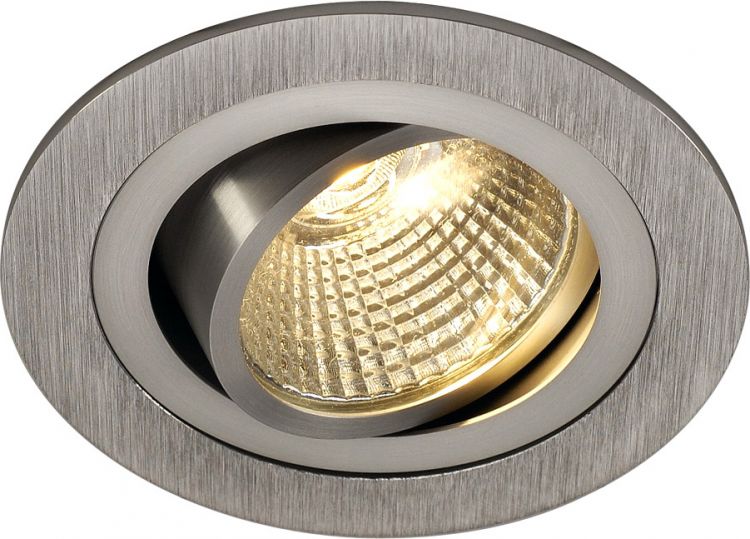 SLV NEW TRIA LED DL ROUND Set, Downlight, alu-brushed,6W,38°, 3000K,