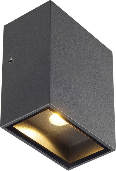 SLV QUAD 1 XL, Wandleuchte, eckig, anthrazit, LED, 1x3,2W, 3000K