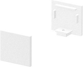 SLV ENDKAPPEN, f. GRAZIA 10 Aufbauprofil standard, 2 Stück, weiß