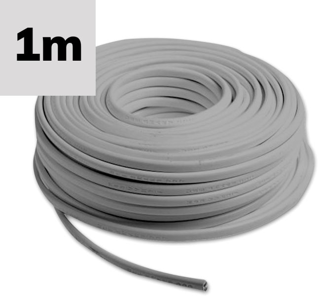 ISOLED Kabel Halogenfrei ummantelt, grau, 2x0,75mm² HSLH-OZ, Meterware