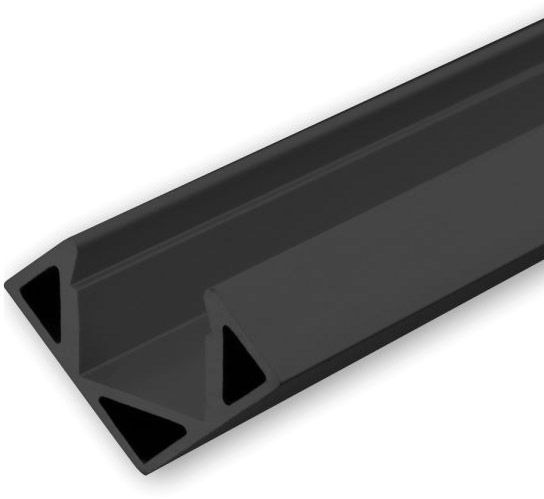 ISOLED LED Eckprofil CORNER11 Aluminium schwarz eloxiert RAL 9005, 200cm