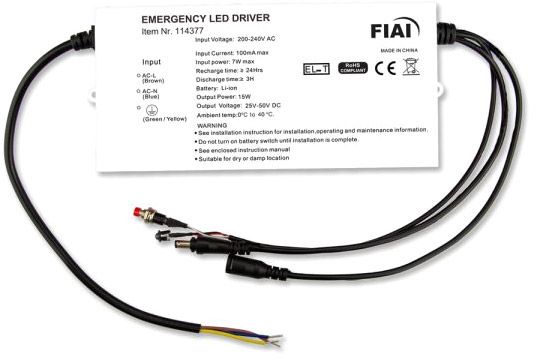 ISOLED Notstrom-Akkumodul EL-T Li-Ion 2600mAh für LED Panels (25-50V DC)