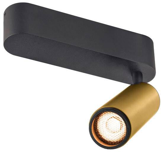 SLV GRIP! M, Deckenaufbauleuchte, single, PHASE, 2700 K, 14 W, 42°, gold / schwarz