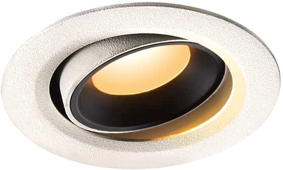 SLV NUMINOS® MOVE XS, Deckeneinbauleuchte weiß / schwarz 2700K 55°