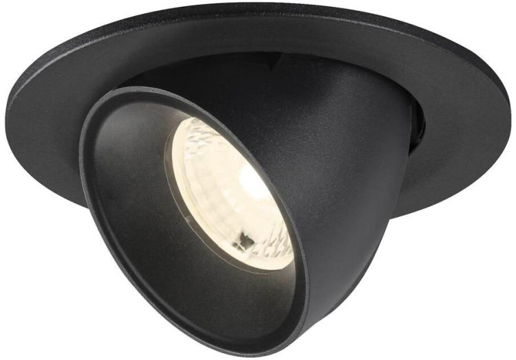 SLV NUMINOS® GIMBLE S, Deckeneinbauleuchte, 4000 K, 40°, IP20, rund, schwarz