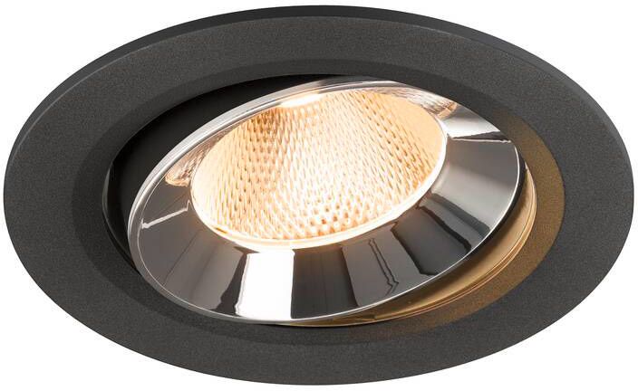SLV NUMINOS® MOVE L, Deckeneinbauleuchte schwarz/chrom 2700 K 20°