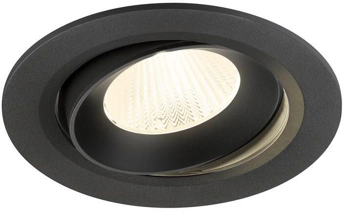 SLV NUMINOS® MOVE L, Deckeneinbauleuchte, 4000 K, 40°, IP20, rund, schwarz