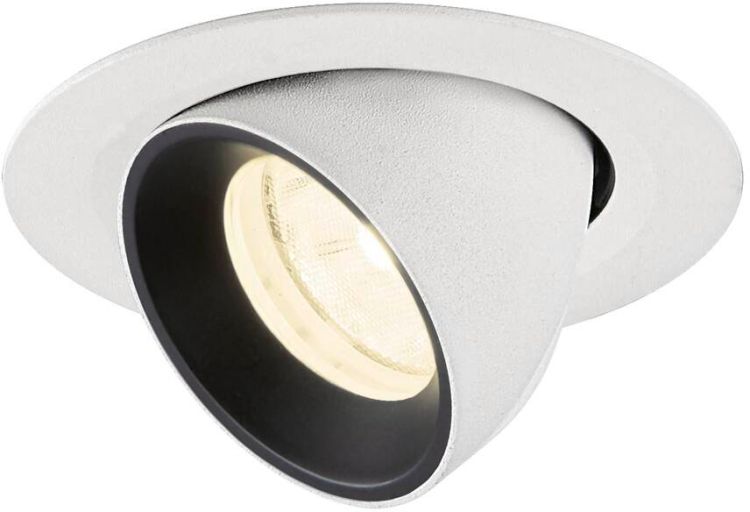 SLV NUMINOS® GIMBLE XS, Deckeneinbauleuchte weiß/schwarz 4000 K 20°