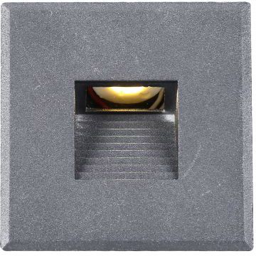 ISOLED Cover Aluminium eckig 3 silbergrau für Wandeinbauleuchte Sys-Wall68