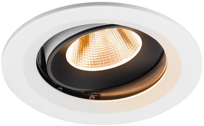 SLV NUMINOS® MOVE M, Deckeneinbauleuchte weiß/schwarz 2700 K 20°