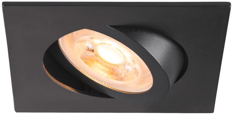 SLV NEW TRIA® 68, Deckeneinbauleuchte, quadratisch, max. 10W GU10, schwarz
