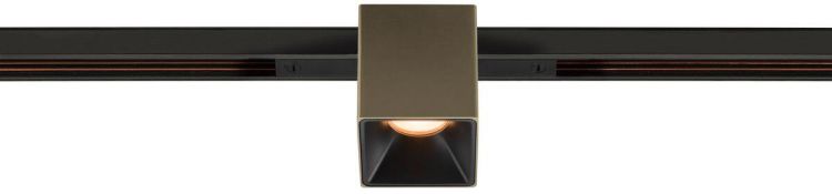 SLV FIXT-IT!, 48V, DALI, eckig, Standard track, Spot, 2700K, 6.6 W, 36°, bronze / schwarz