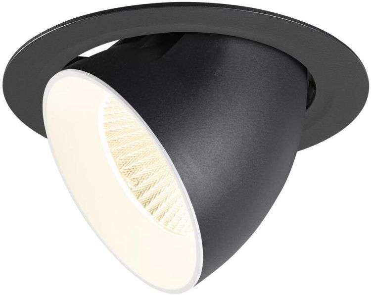 SLV NUMINOS® GIMBLE XL, Deckeneinbauleuchte,, 4000 K, 20°, schwarz / weiß