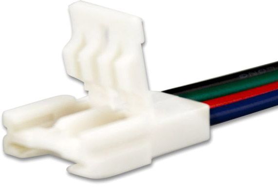 ISOLED Clip-Kabelanschluss (max. 5A) für 4-pol. IP20 Flexstripes mit Breite 10mm, Pitch-Abstand