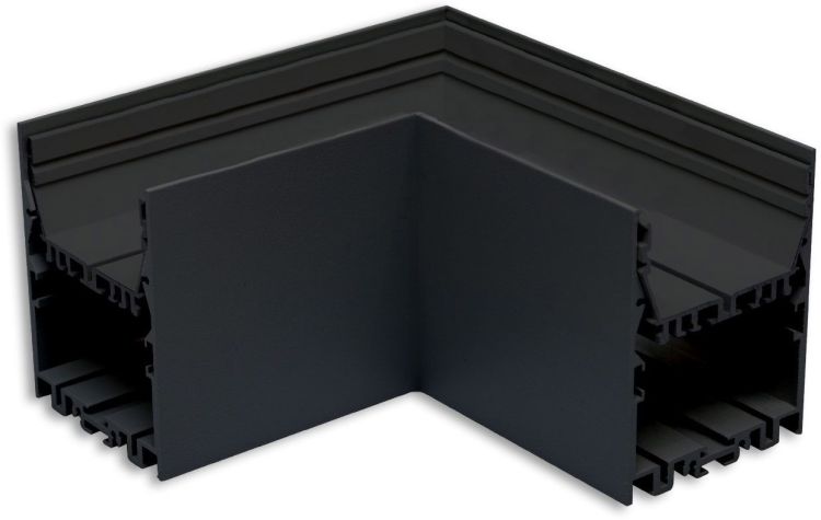 ISOLED LAMP40 90° Eck, geschweißt, 140x140mm, schwarz RAL 9005, exkl. Cover