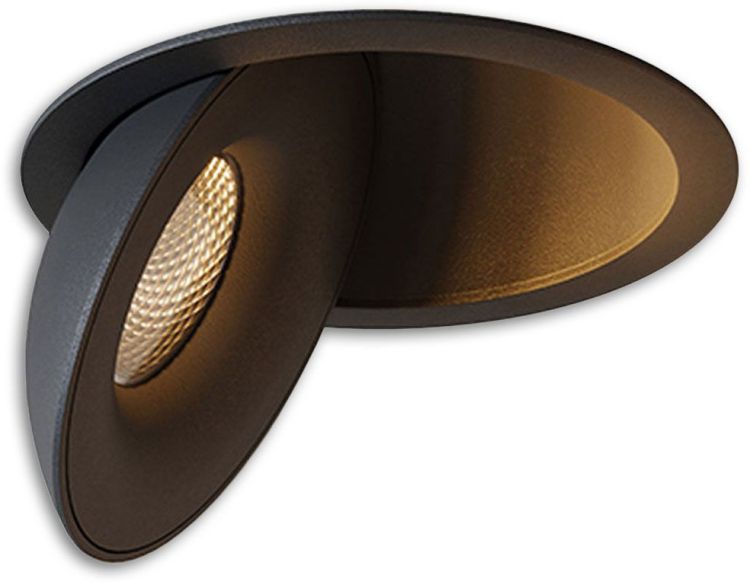 ISOLED LED Einbauleuchte Sphere schwarz/schwarz, 2700K, 10W, CRI90, dimmbar