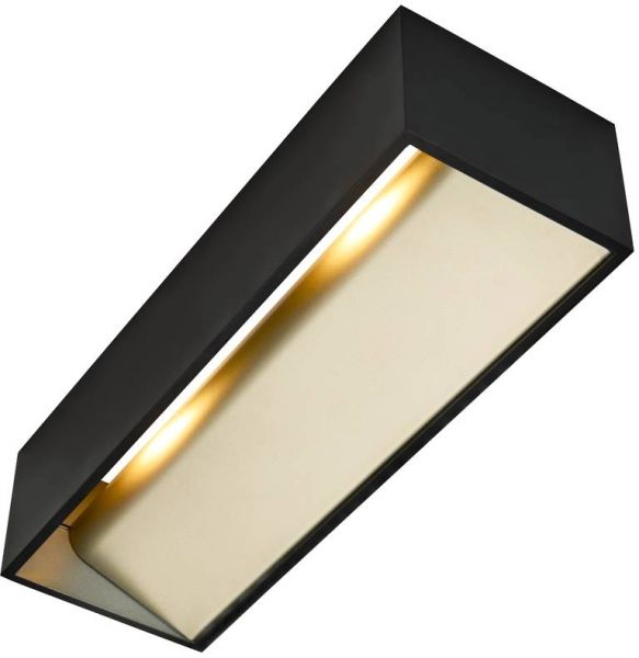 SLV LOGS IN L, Indoor LED Wandaufbauleuchte, schwarz/gold, 2000-3000K, DIM