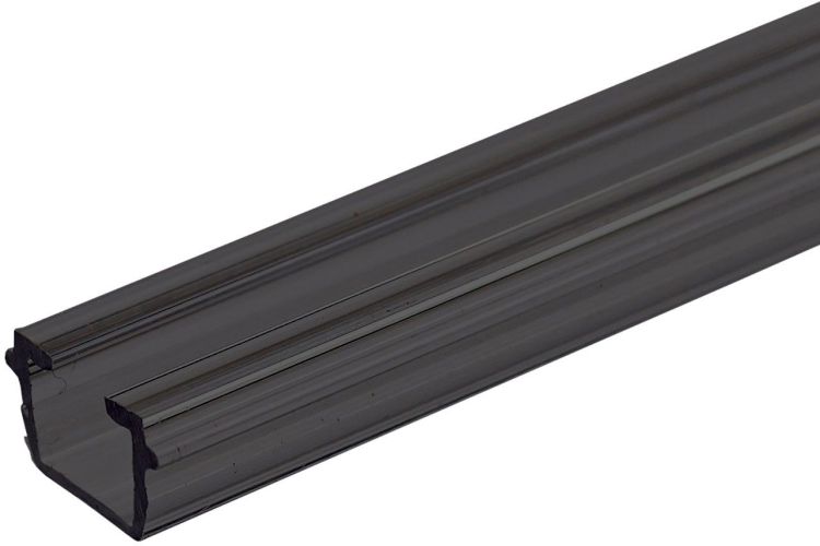 ISOLED Gardinen-Inlay schwarz transluzent, Innenformat B=9.7 H=6.5mm Schlitz 6mm, 100cm